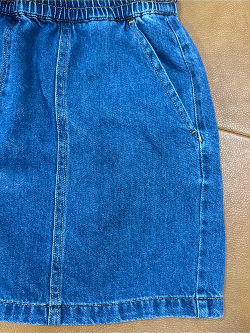 Women’s Denim Shorts Blue Drawstring Elastic Waist Casual Summer Lounge - Picture 2 of 8